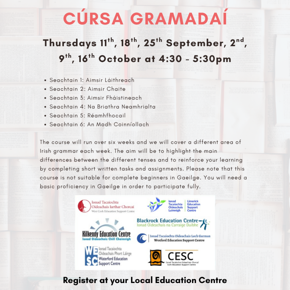 775 irish grammar coursa