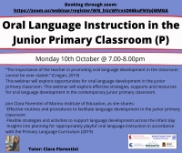 Oral Language Instruction in the Junior Primary Classroom   