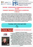 Developing Communication Skills in the Primary Modern Language Classroom (Session 1 of 2)