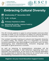 Embracing Cultural Diversity Webinar (Primary Schools)