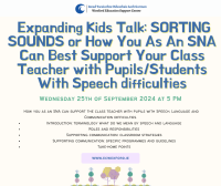  Expanding Kids Talk: SORTING SOUNDS or How You As An SNA Can Best Support Your Class Teacher with Pupils/Students With Speech difficulties