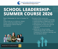 EPV Approved - School Leadership Summer Course for School Leaders or Aspiring School Leaders