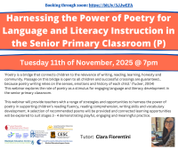 Harnessing the Power of Poetry for Language and Literacy Instruction in the senior Primary Classroom.
